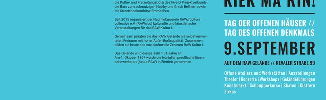 Tag der offenen Häuser am 9. September