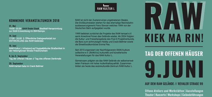 tag der offenen Häuser auf dem RAW 3